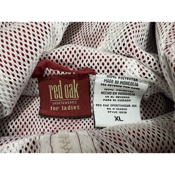 Alabama Crimson Tide Half Zip Windbreaker Womens XL Red Oak, Crimson and White - Picture 4 of 9